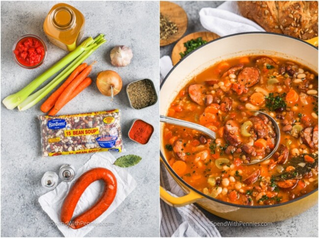 15 Bean Soup with Smoked Sausage
